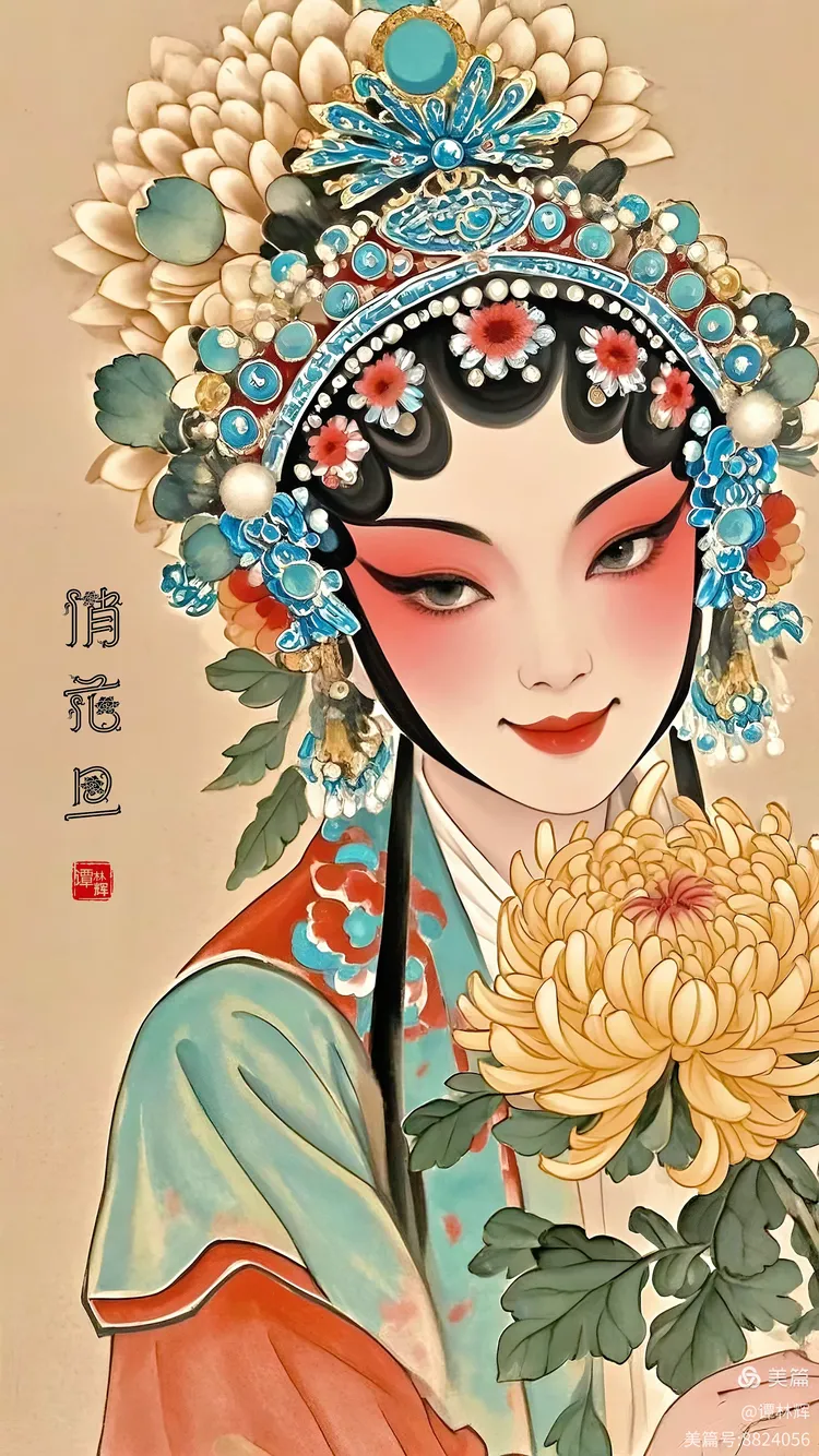 画意:俏花旦